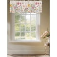 thumbnail image 6 of Kitchen Valances for Window, Farm Vintage Watercolor Flowers Light Filtering Rod Pocket Valance Curtain, Country Floral Butterfly Short Curtains Window Topper for Bedroom Bathroom Living Room 54x18in, 6 of 8