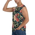 thumbnail image 3 of Balery Rose Flowers Men's Sleeveless Muscle Shirts Workout Tank Top, Moisture Wicking, Odor Protection-, 3 of 8