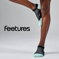 thumbnail image 7 of Feetures Elite Max Cushion No Show Tab Wave- Running Socks for Men & Women, Athletic Compression Socks, Moisture Wicking - Mint Chip , Large (1 Pair), 7 of 7