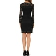 thumbnail image 3 of INSPIRE CHIC Women's Elegant Floral Lace Boat Neck Wedding Party Cocktail Bodycon Dress, 3 of 6