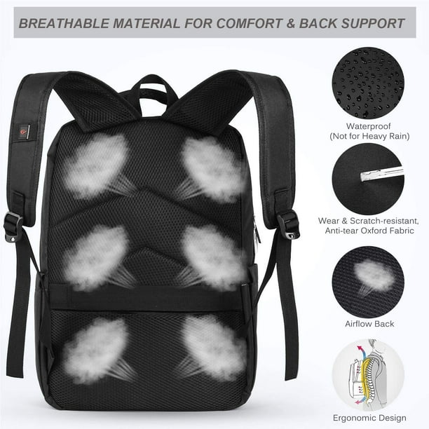 HOMIEE Travel Laptop Backpack Large School Backpack for Men and