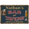 thumbnail image 1 of Nathan's Green Bar & Tavern Rustic Sign 16 x 24 Matte Finish Metal 116240047413, 1 of 1