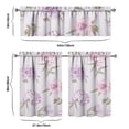 thumbnail image 6 of Pioneer Kitchen Curtains and Valance Set 36 Inch Tier Vintage Colorful Peony Flower Plants 3 Pieces Set Dining Room Small Curtain Drapes Cafe Curtains Valance for Home Decor Rod Pocket, 6 of 6