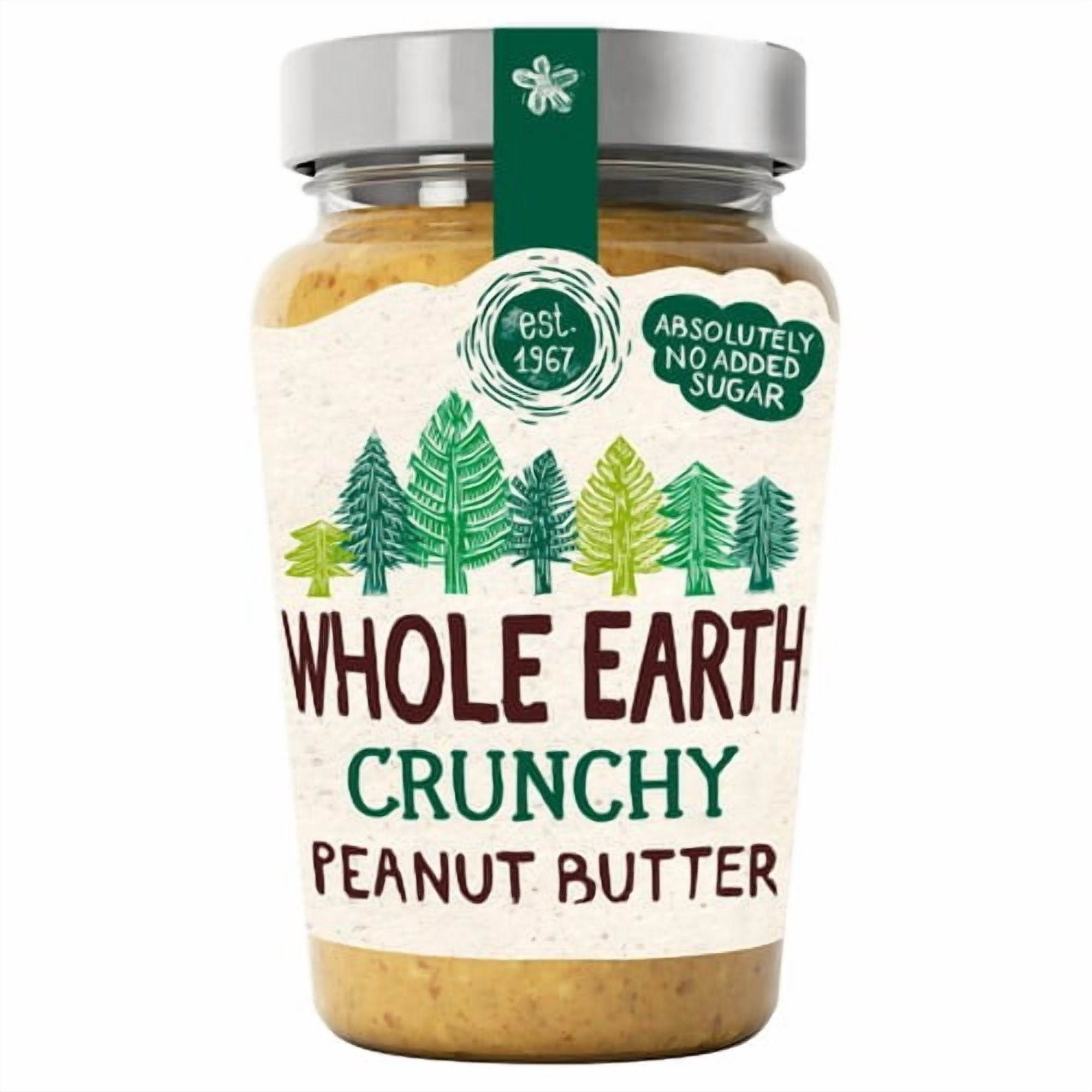 Whole Earth Crunchy Peanut Butter 454g, British Import (Pack of 2)