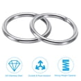 thumbnail image 4 of Unique Bargains 40mm Metal O Rings, 10 Pack 304 Stainless Steel Round Rings for Hardware Bags, 4 of 7