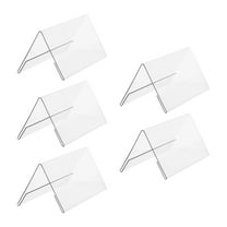 GOOHOCHY 5 Pcs Display Board Double Sided Stand Blank Cards Name Plate Office