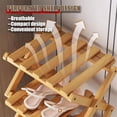 thumbnail image 3 of The 9-Tier No-Assembly Bamboo Rack, 2026 New Foldable Vertical Storage Organizer, Eco-Friendly, Durable, and Beautiful, No Installation Required, for Entryway Closet Dorm (Brown,10 Tier), 3 of 8