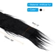 thumbnail image 2 of Uxcell Plush Faux Fur Fabric Precut Strips, 59" x 2" Fluffy Faux Fur Ribbon, Black,White 2Pack, 2 of 6
