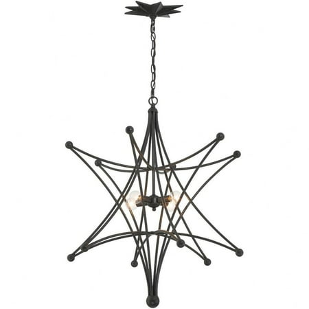 

9236-BK-Crystorama Lighting-Astro - 4 Light Chandelier-32 Inches Tall and 27 Inches Wide