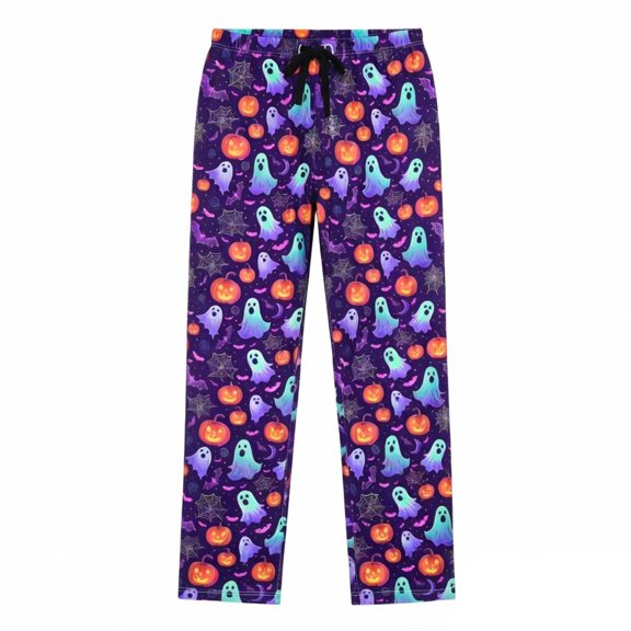 CONZONE Halloween Mens Pajama Pants Elastic Waist Drawstring Hallowmas Printed Lounge Pants for Men Soft Sleepewear Pjs Bottoms with Pockets