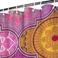 thumbnail image 4 of Boho Chic Ethnic Pattern Curtain 72x84 Inches Quick-Drying Polyester Fabric Bathroom Curtain with Plastic Hooks, 4 of 5