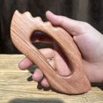 thumbnail image 4 of Ebony wood scalpel board, a solid wood scraping tool for promoting blood circulation and unblocking meridians throughout the body, including the legs, shoulders, neck, and back., 4 of 4