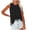Black, variant on YHAJDS Womens Plus Size Tank Tops Solid Color Side Slit Sleeveless Round Neck Loose Top For Casual Spring Wear