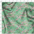 thumbnail image 4 of Soimoi Green polyester Crepe Fabric Cotton Ball Floral Print Fabric by the Yard 42 Inch Wide, 4 of 6