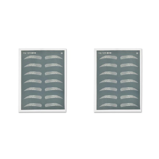 Vogacara Maquillaje permanente para práctica de cejas, plantilla profesional de silicona para cejas, accesorios de entrenamiento para artistas Ceja básica 2Conjunto