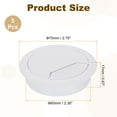 thumbnail image 2 of 5 Pack 60mm (2.36 Inch) Desk Grommet, Plastic Cable Hole Cover, Wire Cord Cable Organizer, White, 2 of 6