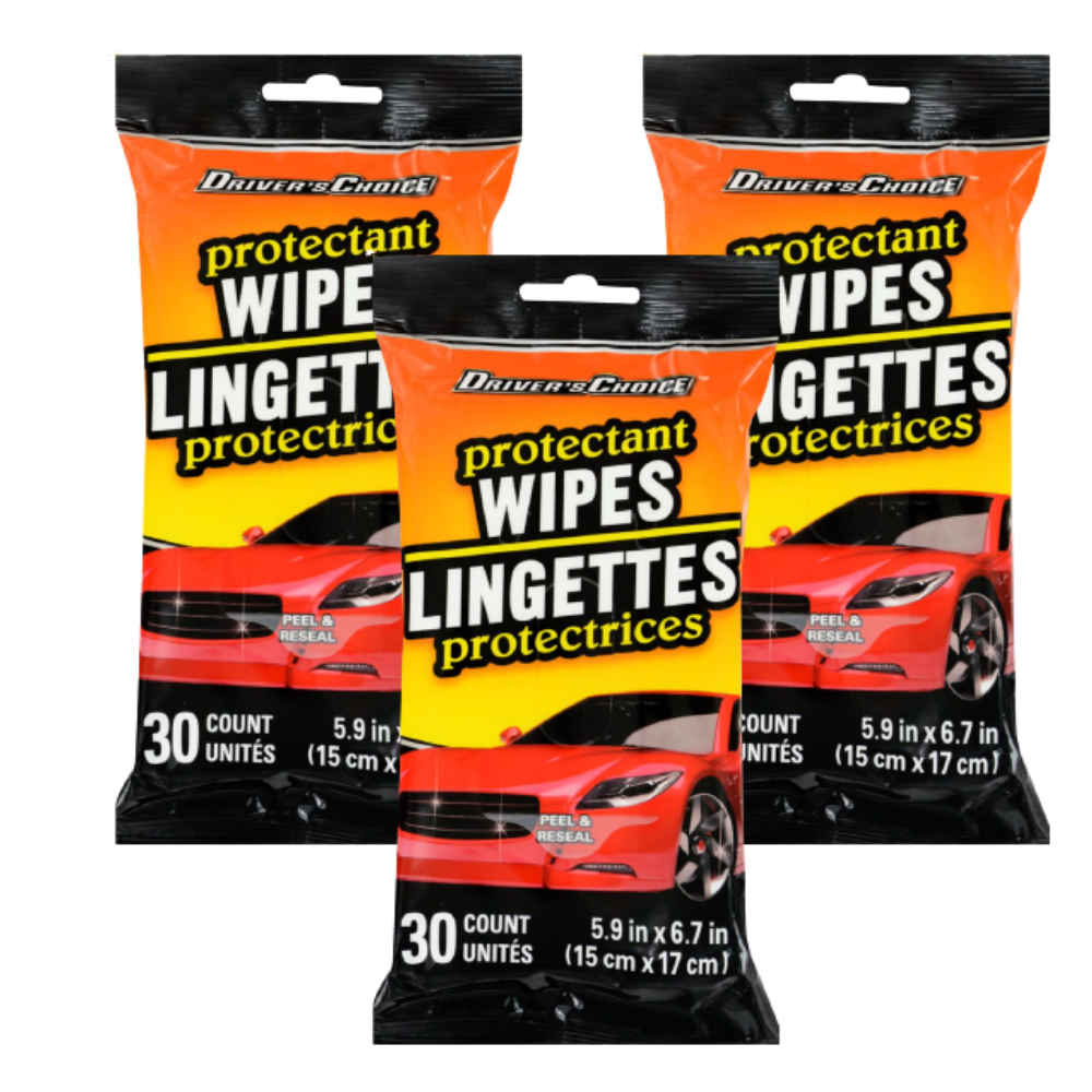Wipes for Car Interior Cleaner Wipes for Dirt & Dust - Cleaning for Cars & Truck & Motorcycle, 30 Count - 3 Pack, Size: 90 ct, White