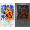 thumbnail image 2 of Bloodhound Winter Snowflakes Holiday Ceramic Night Light, 2 of 2