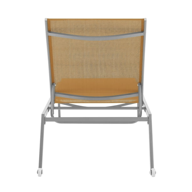 Corvus Torino Adjustable Sling Fabric Patio Chaise Lounge Orange 1 Lounge 1 lounge 1 Piece Walmart Business Supplies