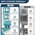 thumbnail image 3 of SERWALL Adirondack Outdoor Side Table, All Weather Use Double Layer Patio Side Table, HIPS Rectangular End Table- Tiffany, 3 of 9