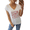 2-White, variant on GIFFIMY Women's Vertical Color Block Graphic V-Neck Short Sleeve T-Shirt White Standard Fit Everyday Top