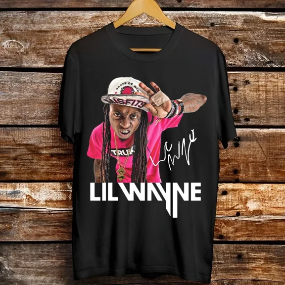 Lil Wayne Signature Unisex T-Shirt Gift For Fan,Charcoal Color,Size 2XL