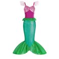 thumbnail image 2 of Vestido de sirena para niñas, disfraz de princesa Ariel para baile de graduación, vestido de cosplay para niñas, vestido informal de verano para fiesta de cumpleaños y Halloween, 2 of 5