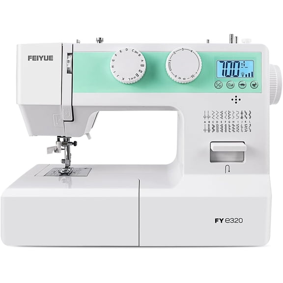 FEIYUE FYe320 Beginner Sewing Machine with Adjustable Speed, LCD Display, 25 Stitches