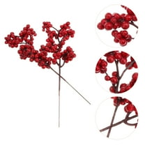 Toyandona 10Pcs Red Artificial Bouquet for Holiday Party Wedding and Christmas Decor