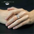 thumbnail image 5 of Wedding Ring Sets His And Hers Couples Women and men S925 Sterling Silve Wedding Bands, 5 of 6