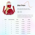 thumbnail image 7 of YiZYiF Girls Christmas Dance Tutu Dress Sparkly Sequin Bowknot Figure Skating Dress with Oversleeves Green 6, 7 of 7