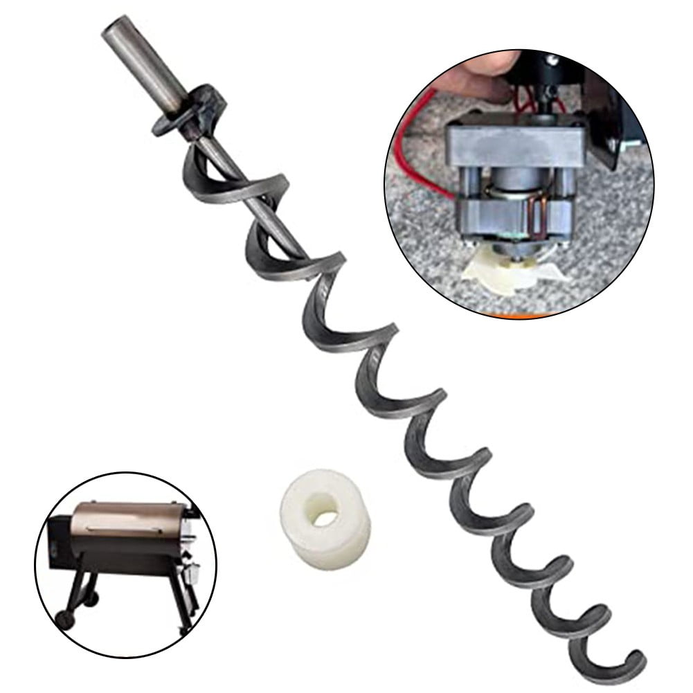 17 Inch Direct Igniter Auger Shaft Screw Push Rod/Shaft and Auger Brushing Kit, Replacement for Traeger Pellet Grills Auger