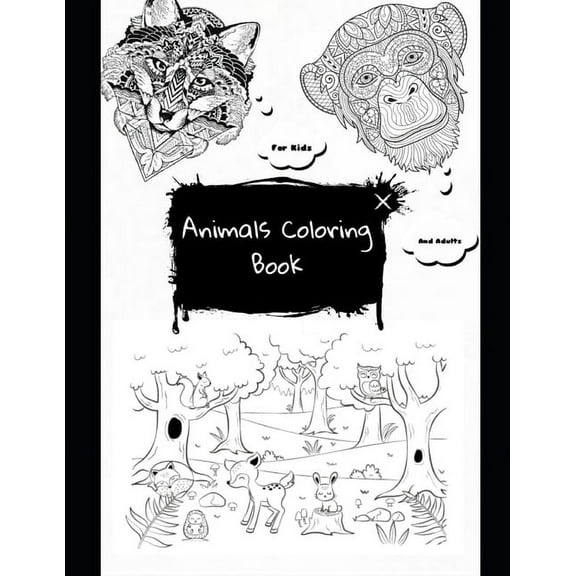 This Is a Coloring Book for All the Ages, with a Lots of Types of Animals in Their Habitats, Individ: Animals Coloring Book (Paperback)