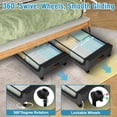 thumbnail image 5 of Under Bed Storage with Wheels, 2Pack Under Bed Storage Containers, Under Bed Shoe Storage Organizer, Rolling Under Bed Metal Drawer for Clothes, Blankets,Gary, 31 x 17 x 7.2 inches, 5 of 9