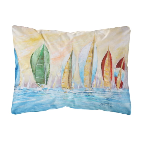 Carolines Treasures JMK1002PW1216 Reggatta Canvas Fabric Decorative Pillow  12H x16W multicolor