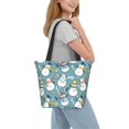 thumbnail image 6 of Bingfone Snowflake Scarf Snowman Women Shoulder Tote Bags Casual Bag Ladies Shopping Handbag, 6 of 6