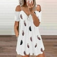 thumbnail image 2 of Fankiway Robe Courte Décontractée à Fermeture Éclair pour Femmes, Col en V, Sans Bretelles, Aguichant, 2 of 6