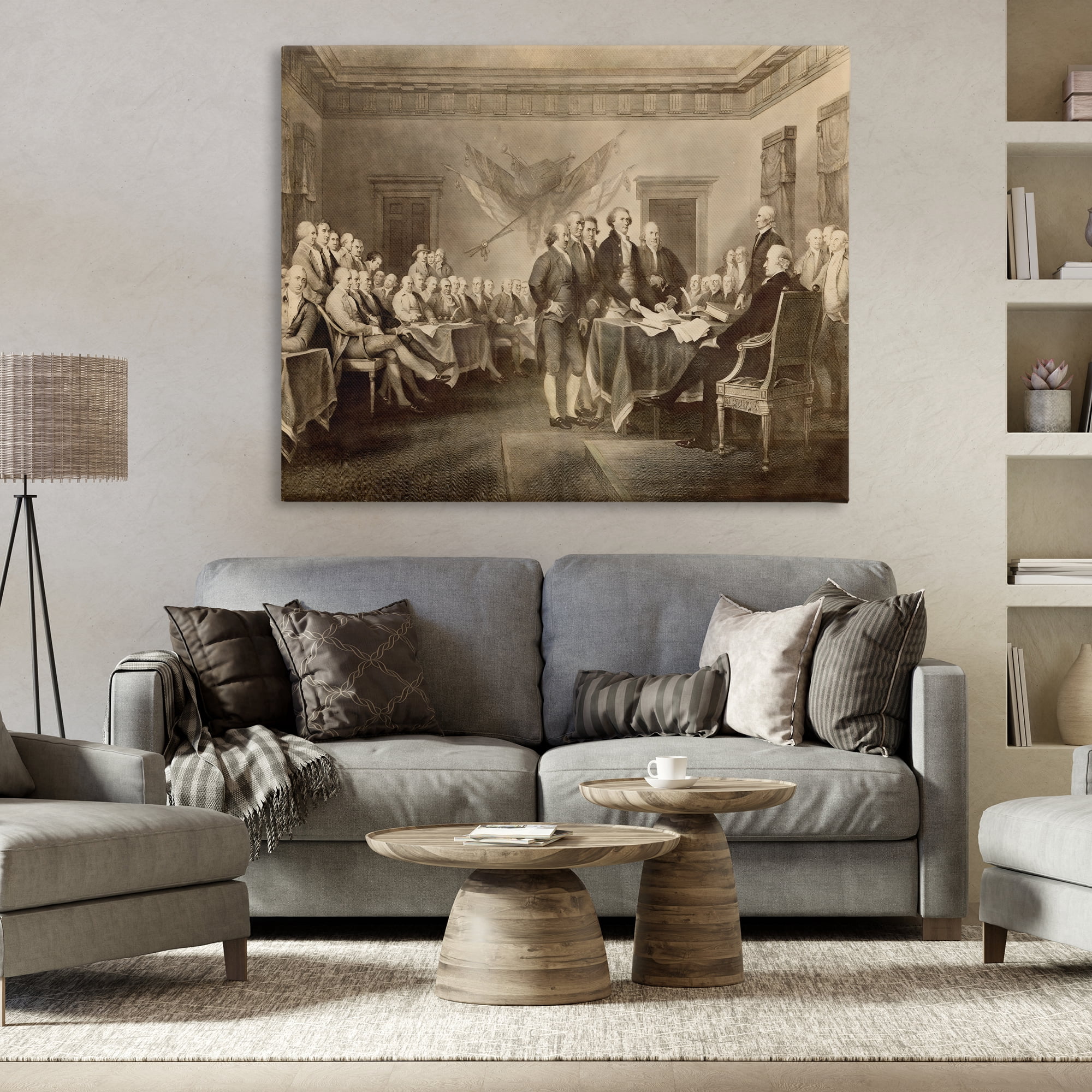 Stupell Industries Historical Signing Of Declaration Canvas Wall Art, design by Arlington Prints