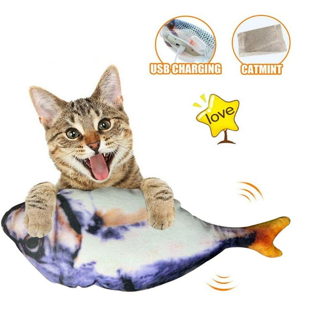 Goriertaly Electronic Fishshaped Cat Toy Simulation Fish Toy Cat