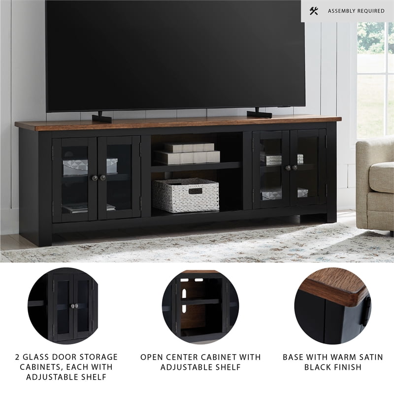 Signature Design by Ashley Wildenauer Black 76" TV Stand for TVs up to 87"