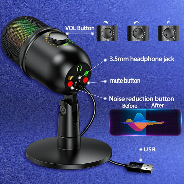 Q9S RGB USB Condenser Microphone – TONOR