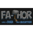 thumbnail image 2 of Men's Marvel Thor Fa-Thor Like a Dad Only Mightier  Long Sleeve Shirt Black 2X Large, 2 of 4