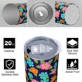 thumbnail image 4 of Pioneer Flower Floral Print Pattern 20oz Skinny Tumbler with Straw & Lid, Double Wall Vacuum Insulated Cup, Leak-Proof, Cup Holder Friendly, Hot 6H Cold 12H, 4 of 6