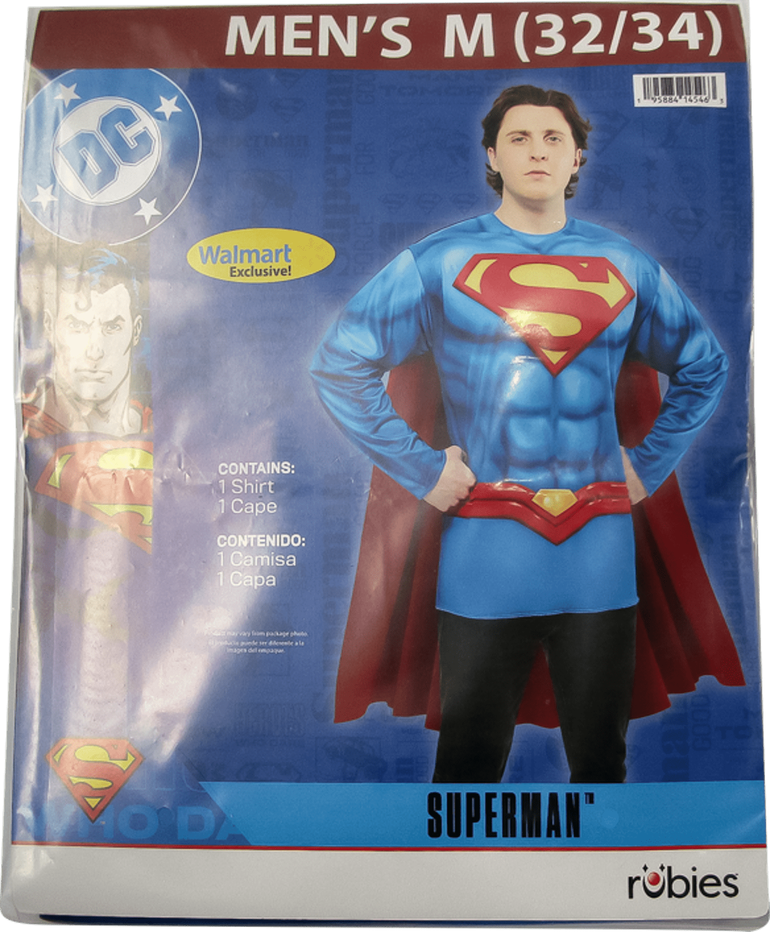 DC Superman Halloween Costume for Adults, Men's Size XL (40/42), by Rubies