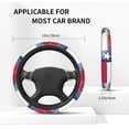 thumbnail image 4 of Steering Wheel Cover For 15 Inches Retro Texas Flag Neoprene Anti-Slip Universal Car Steering Wheel Grip Wrap Protective Case Cover, 4 of 6
