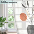 thumbnail image 4 of Yayeee Window Curtains Light Filtering 63"x52" Grommet Panel Pair Home Living Room Decor, White Abstract Shapes, 4 of 7
