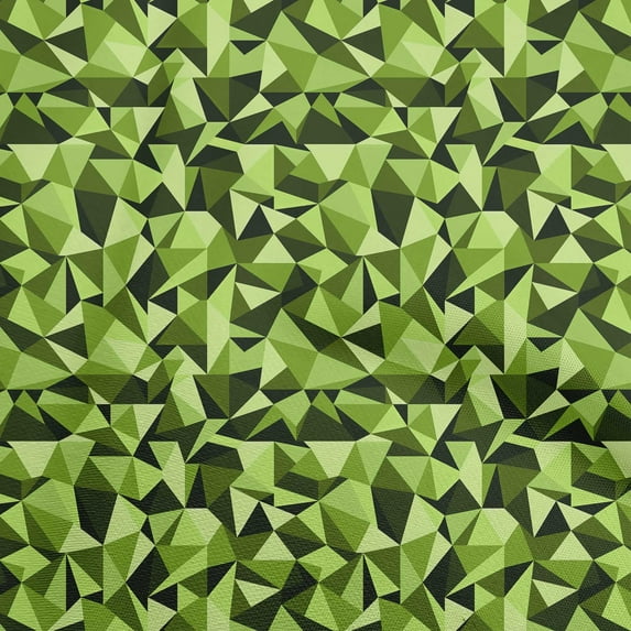 oneOone Rayon Green Fabric Geometric Fabric For Sewing Printed Craft Fabric By The Yard 56 Inch Wide