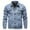 Blue, variant on REDHOTYPE Men's Denim Jacket Casual Solid Color Lapel Single Breasted Jeans Jacket Autumn Slim Fit Jackets