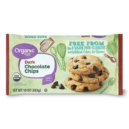 Great Value Organic Dark Chocolate Chips, 10 oz