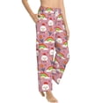 thumbnail image 2 of Xecao Cartoon Chicken Women's Straight Lounge Pajama Pants: The Epitome of Relaxed Sleepwear, 2 of 9